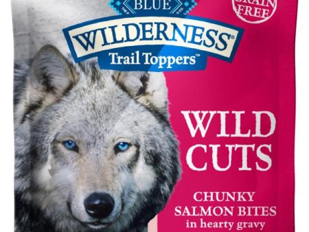 Blue Buffalo Wilderness Wild Cuts Trail Toppers Chunky Salmon Bites in Hearty Gravy Dog Food Pouch on Sale