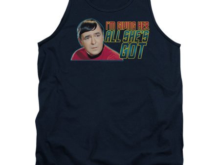 STAR TREK : ALL SHE S GOT ADULT TANK NAVY 2X For Discount