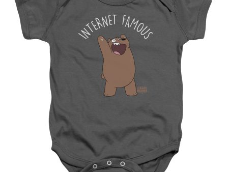 WE BARE BEARS : INTERNET FAMOUS INFANT SNAPSUIT Charcoal SM (6 Mo) Sale