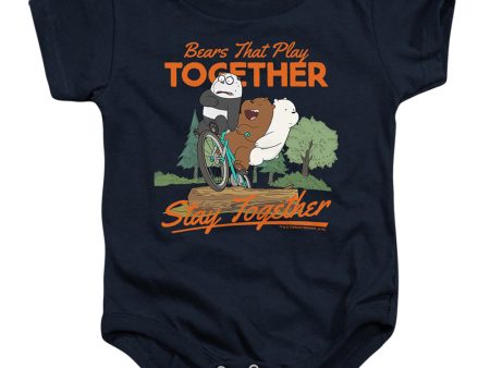 WE BARE BEARS : STAY TOGETHER INFANT SNAPSUIT Navy SM (6 Mo) Online Sale