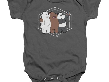 WE BARE BEARS : SELFIE INFANT SNAPSUIT Charcoal SM (6 Mo) Cheap