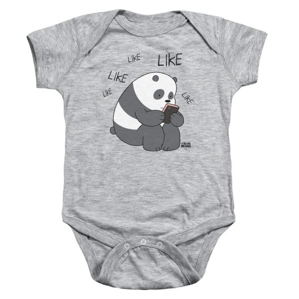 WE BARE BEARS : LIKE LIKE LIKE INFANT SNAPSUIT Athletic Heather SM (6 Mo) Supply