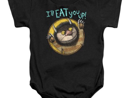 WHERE THE WILD THINGS ARE : EAT INFANT SNAPSUIT Black SM (6 Mo) Fashion