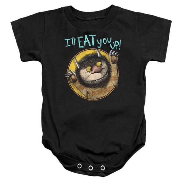 WHERE THE WILD THINGS ARE : EAT INFANT SNAPSUIT Black LG (18 Mo) For Cheap