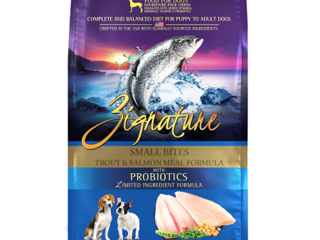 Zignature Small Bites Trout & Salmon Formula Dry Dog Food Hot on Sale