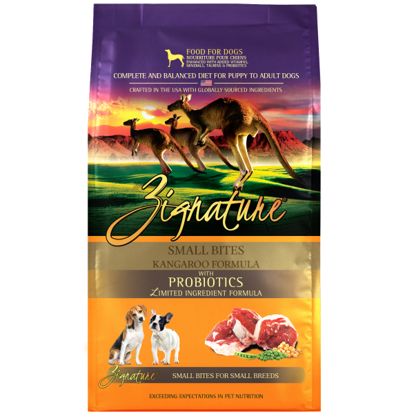 Zignature Small Bites Kangaroo Formula Dry Dog Food For Sale