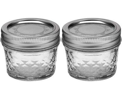 Ball Quilted Crystal Jelly Jars with Lids and Bands, 4-Ounce, Clear Online Sale